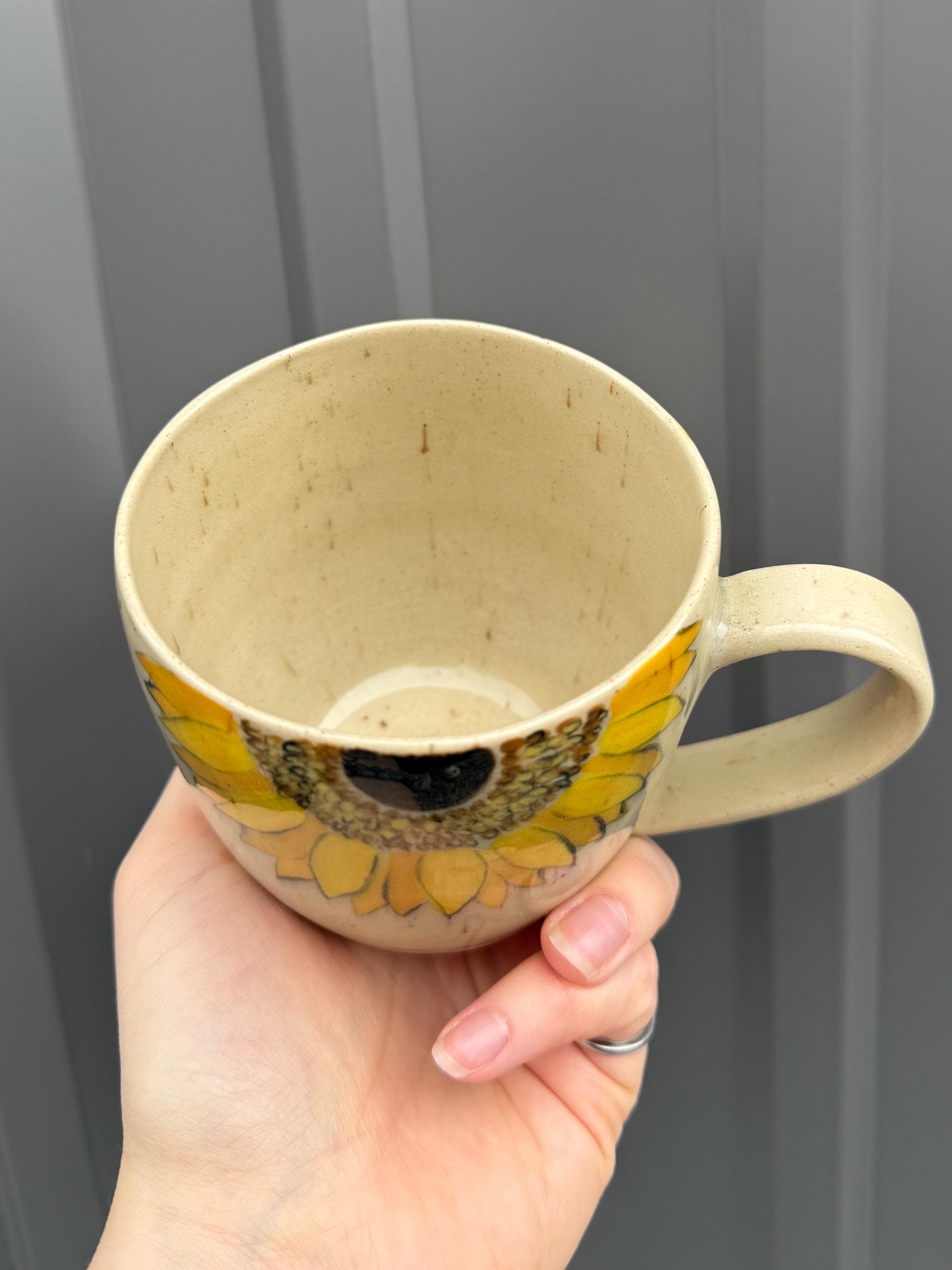 Hand Painted Sunflower Ceramic Mug