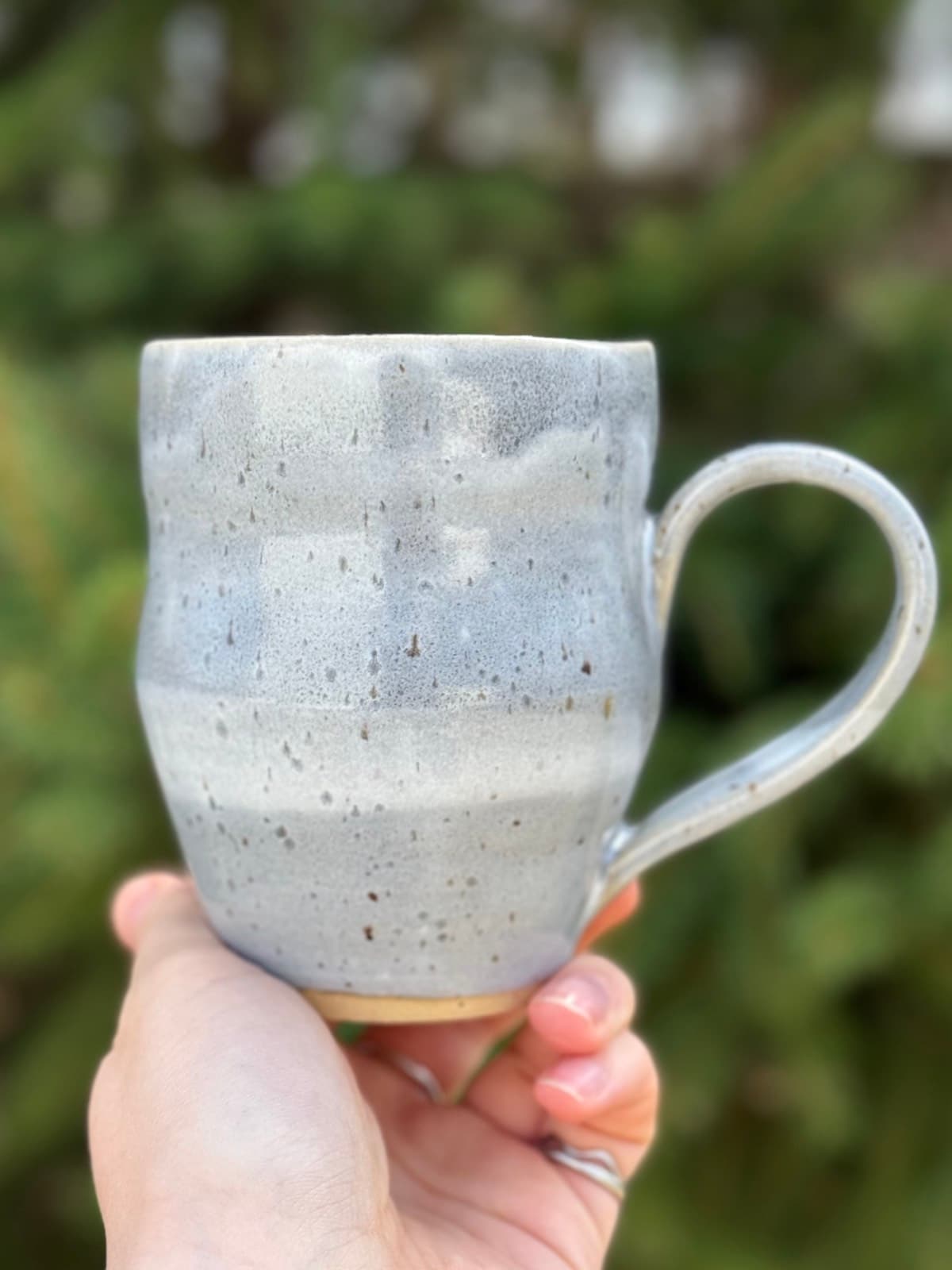 Light blue ceramic mug