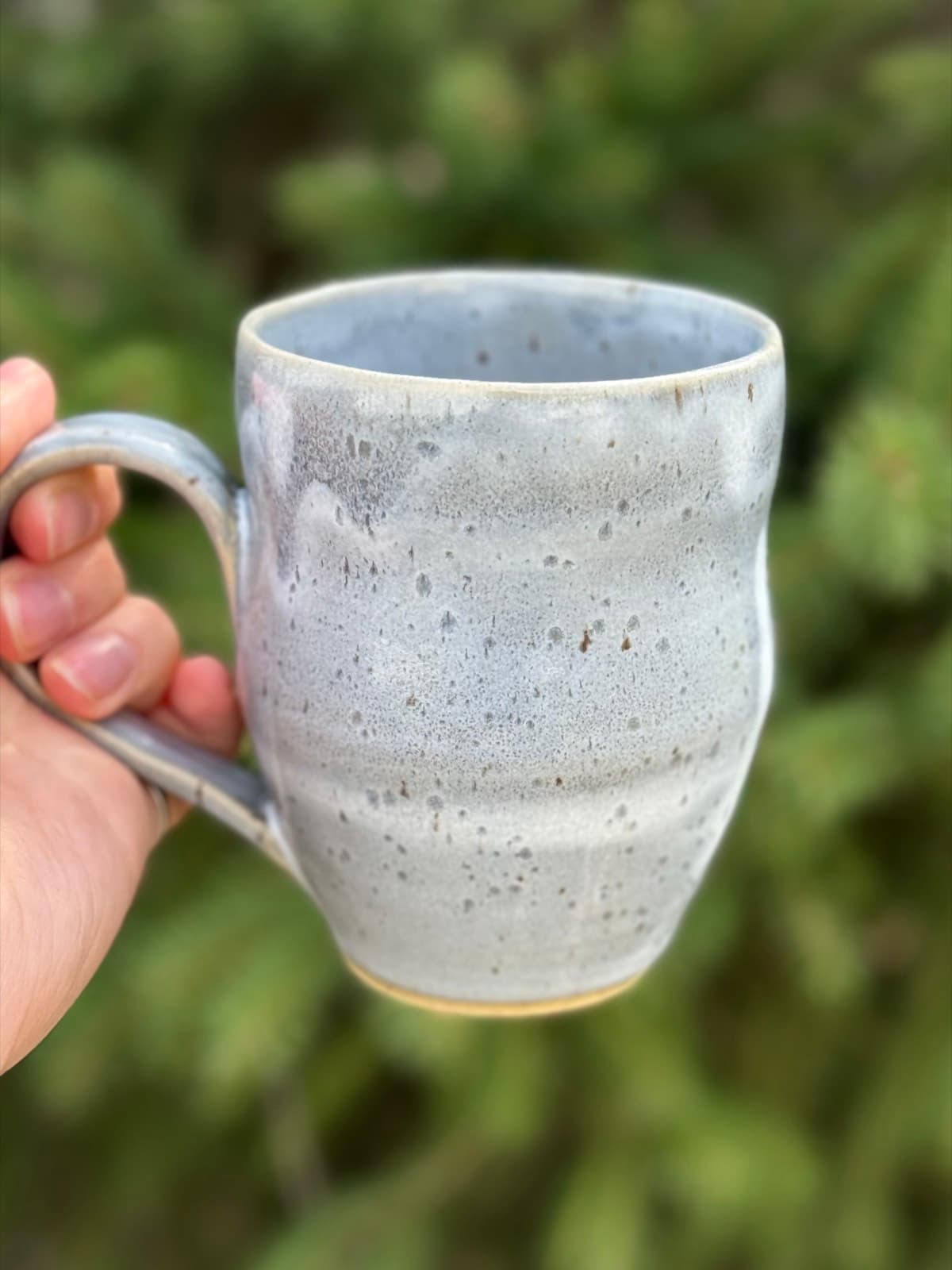 Light blue ceramic mug