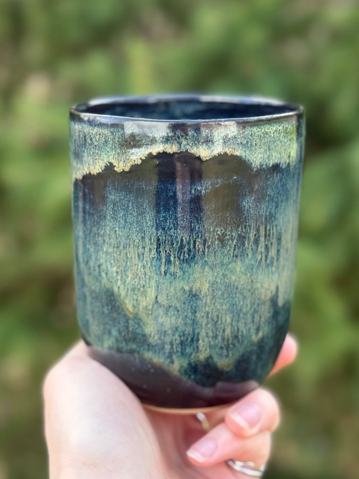 Waterfall red iron oxide tall cup