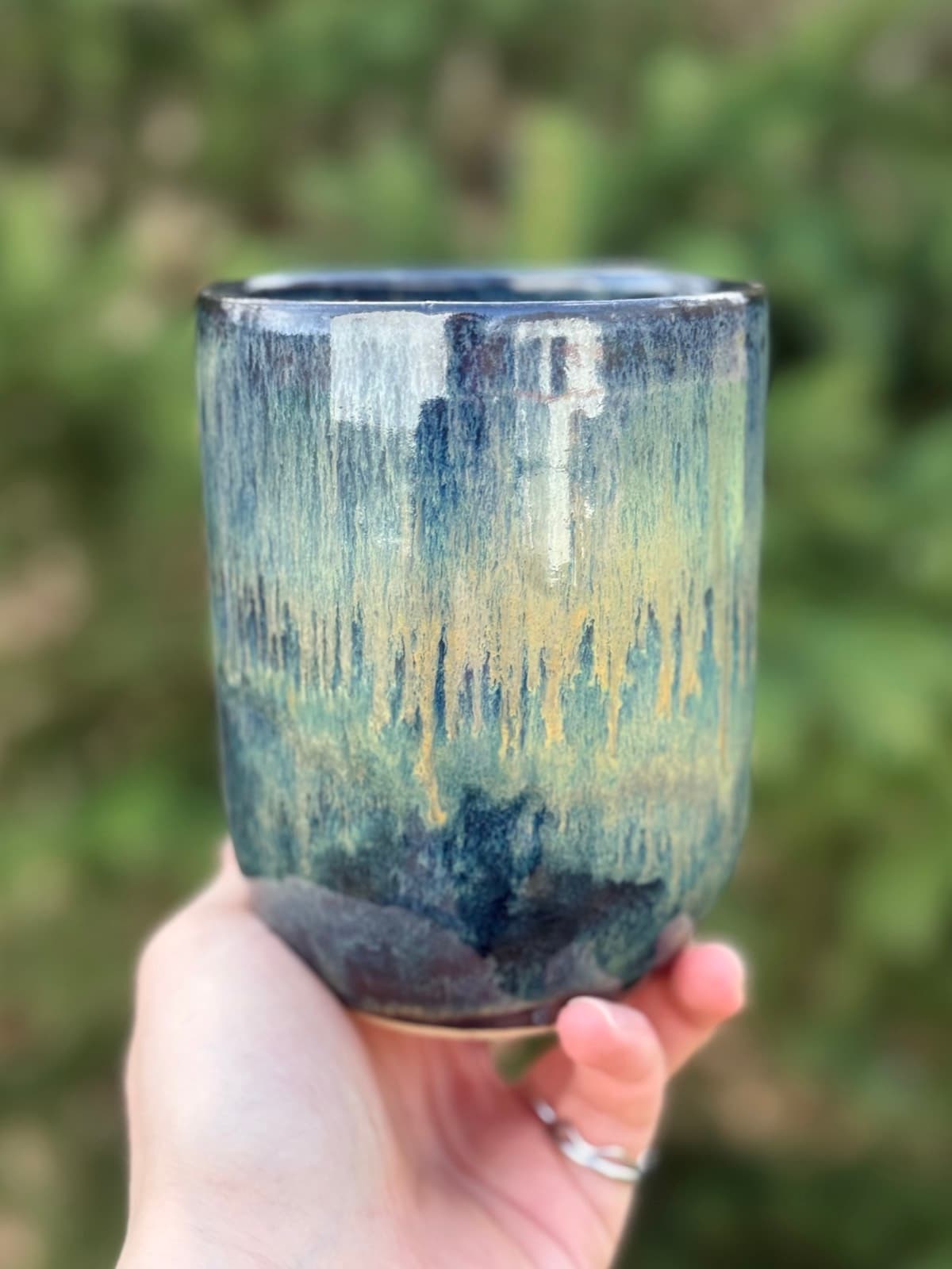 Waterfall red iron oxide tall cup