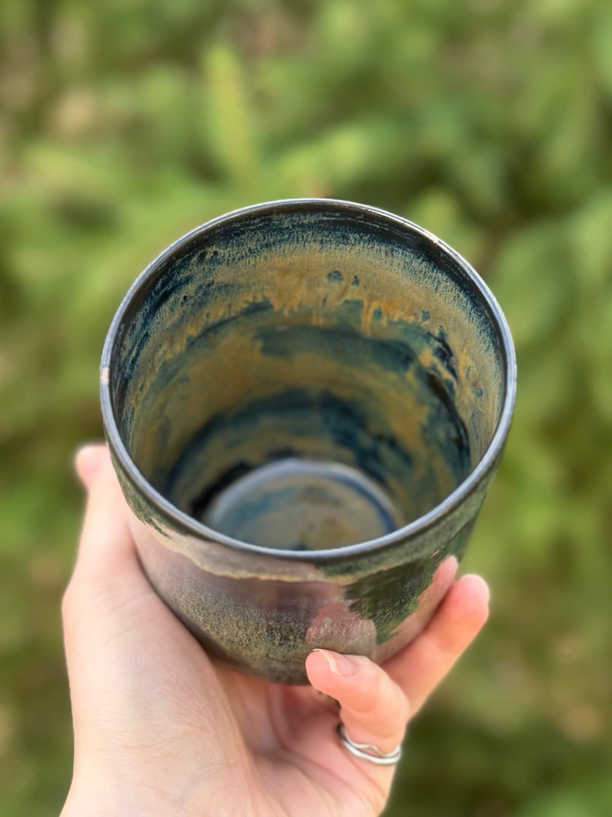 Waterfall red iron oxide tall cup