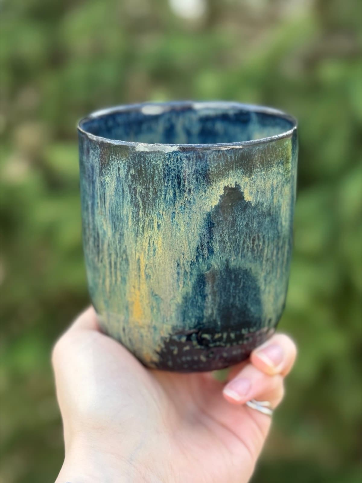 Waterfall red iron oxide tall-ish cup