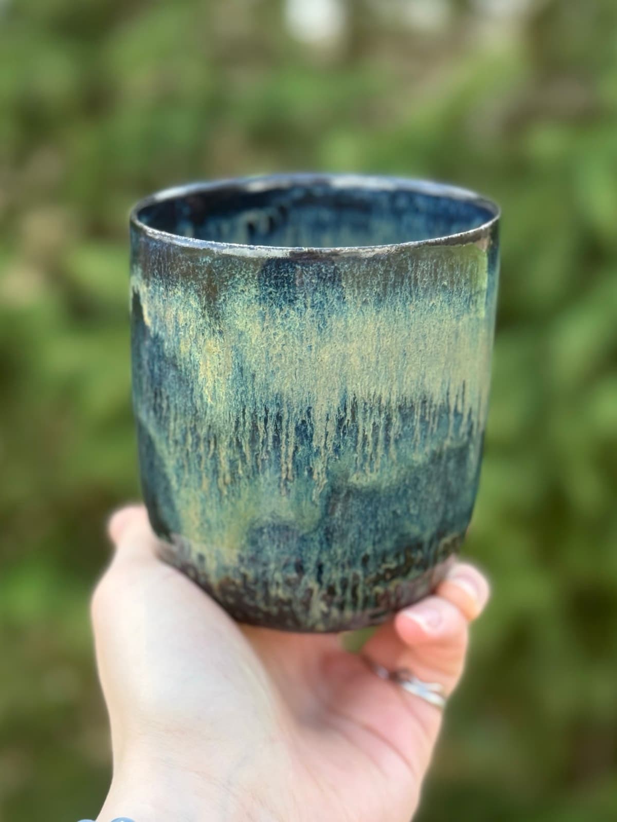 Waterfall red iron oxide tall-ish cup