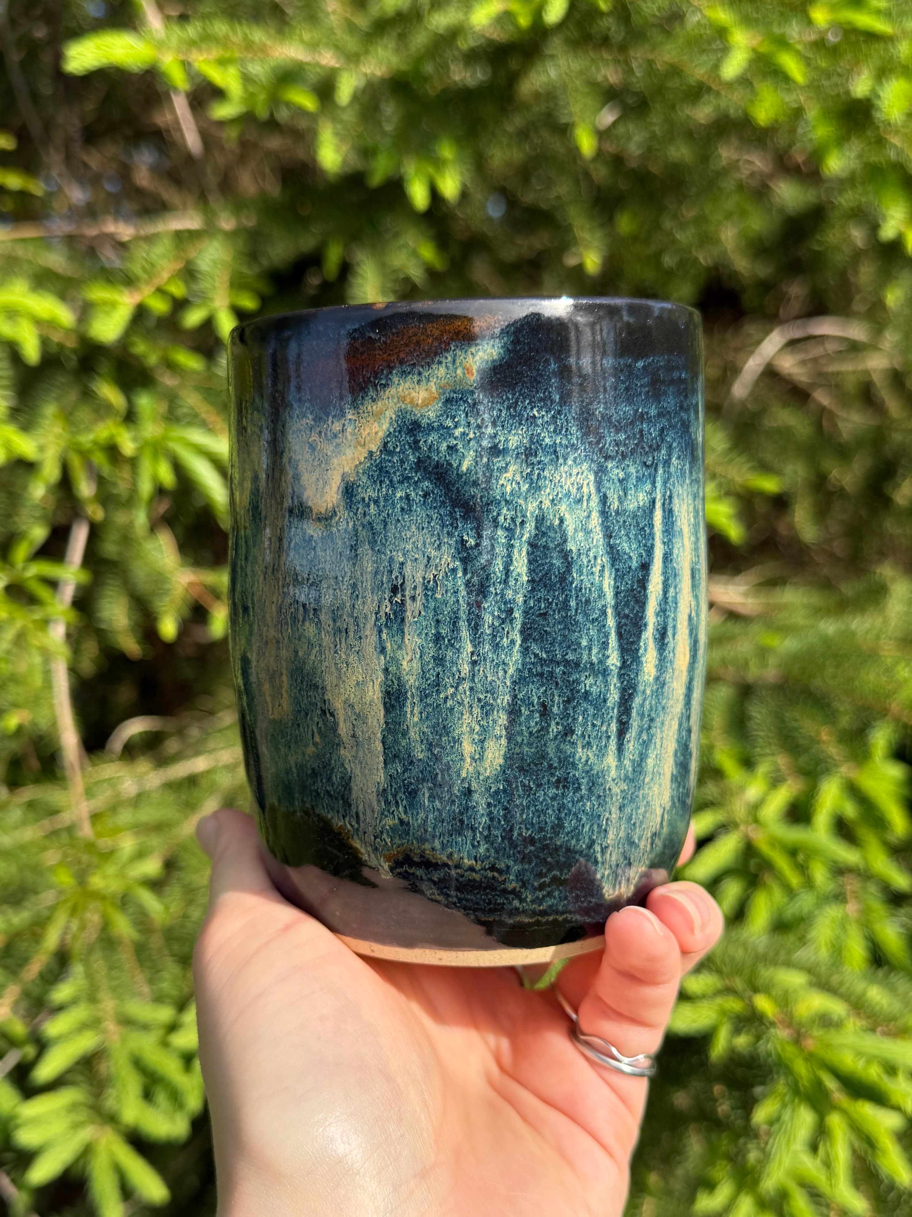 Waterfall red iron oxide tall cup